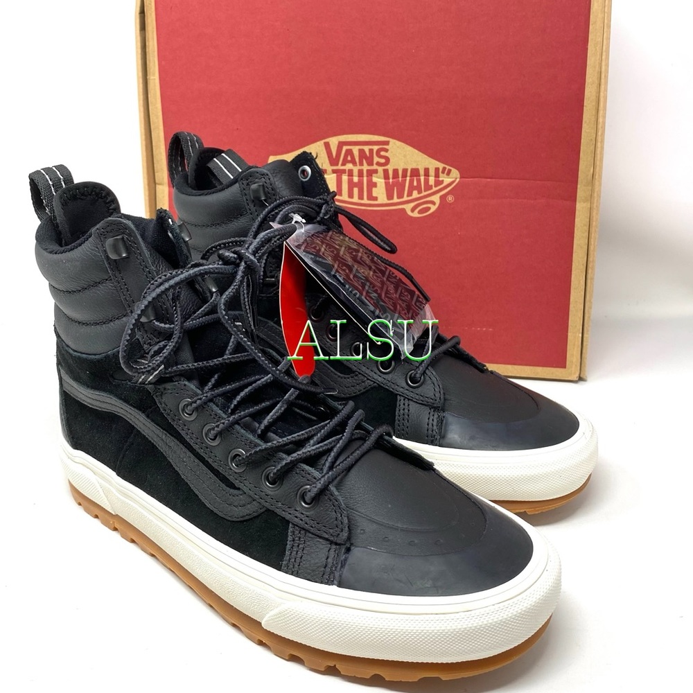 VANS SK8-HI MTE Dx LEATHER Black Men Boot Sneakers - Picture 2 of 13